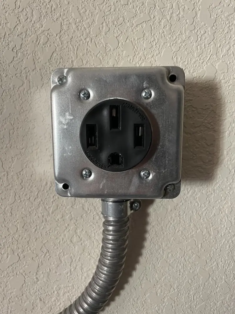 NEMA 14-50 outlet installed for Smart Home Electrical in Hyrum